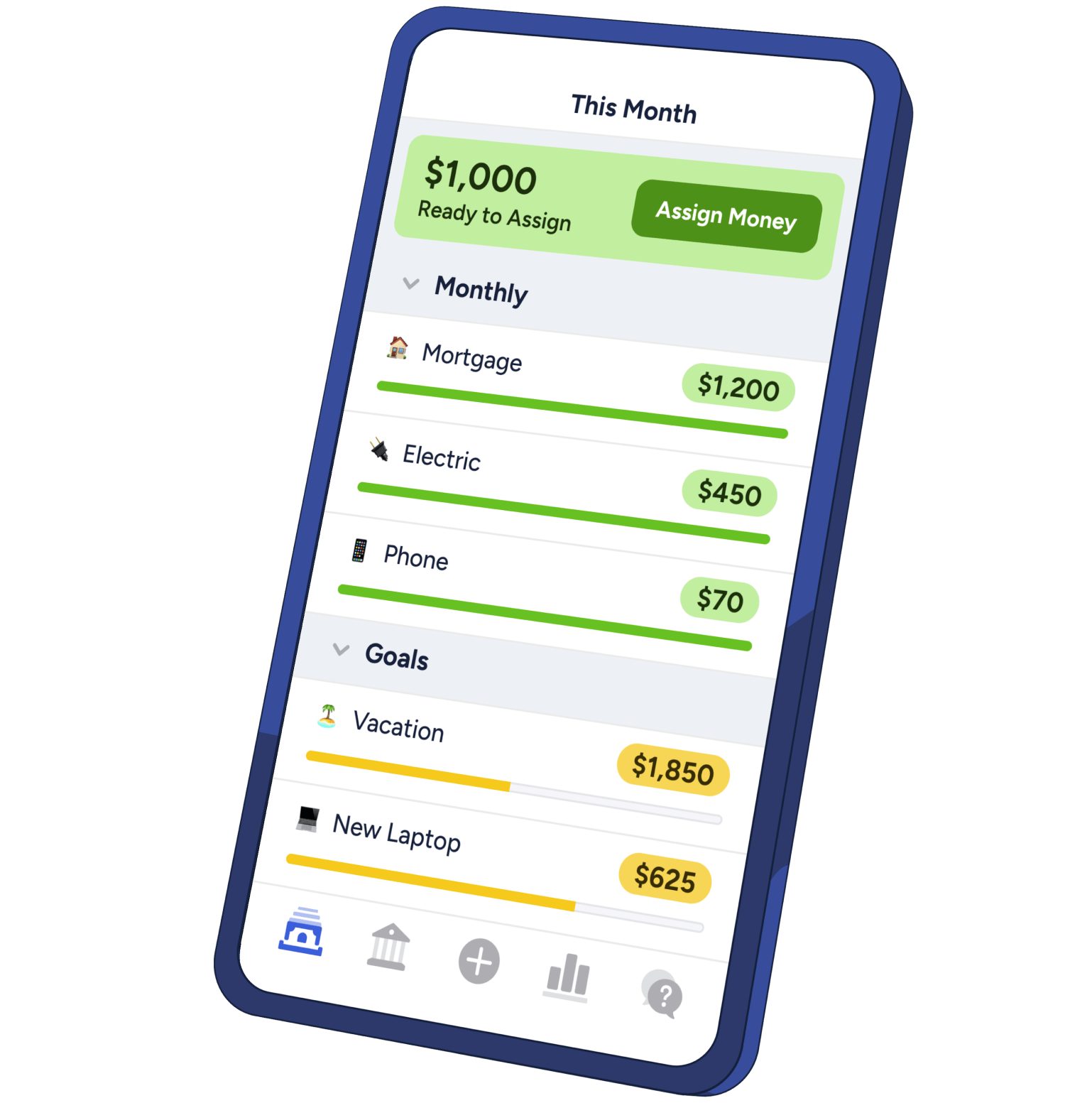 Screenshot of YNAB